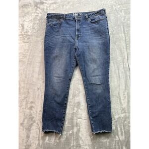 Lee Heritage Skinny High Rise Regular Ankle Stretch Jean Women Plus‎ Sz 22M Blue